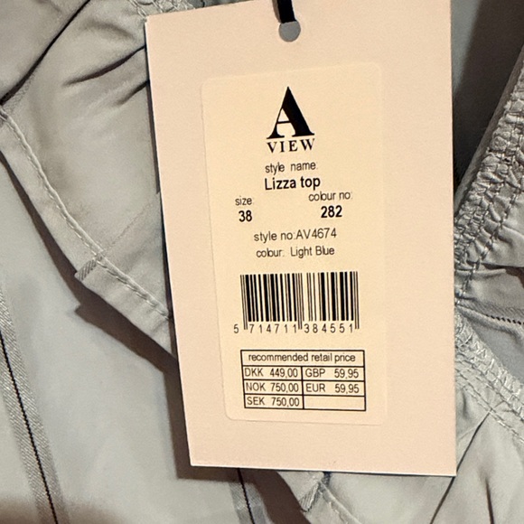 Light Blue Ruffle Blouse - Picture 5 of 6